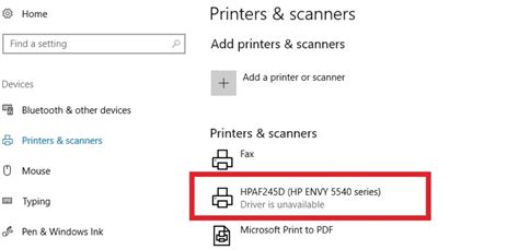 If your printer is not in the list, continue to the next step. . Driver unavailable printer hp